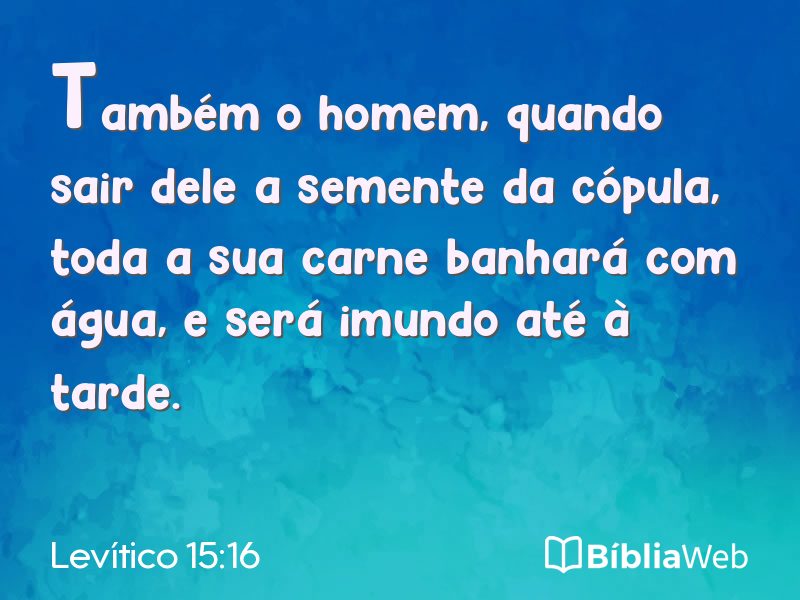 Levítico 15:16 em imagem para compartilhar