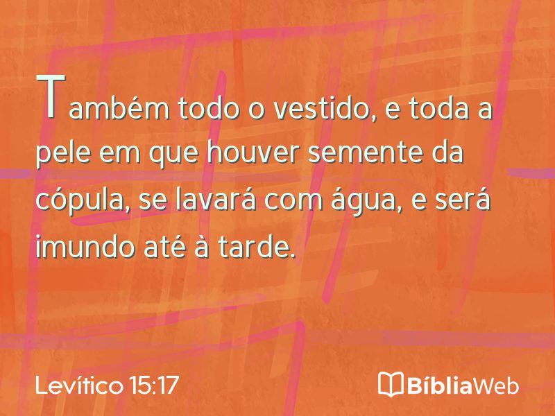 Levítico 15:17 em imagem para compartilhar