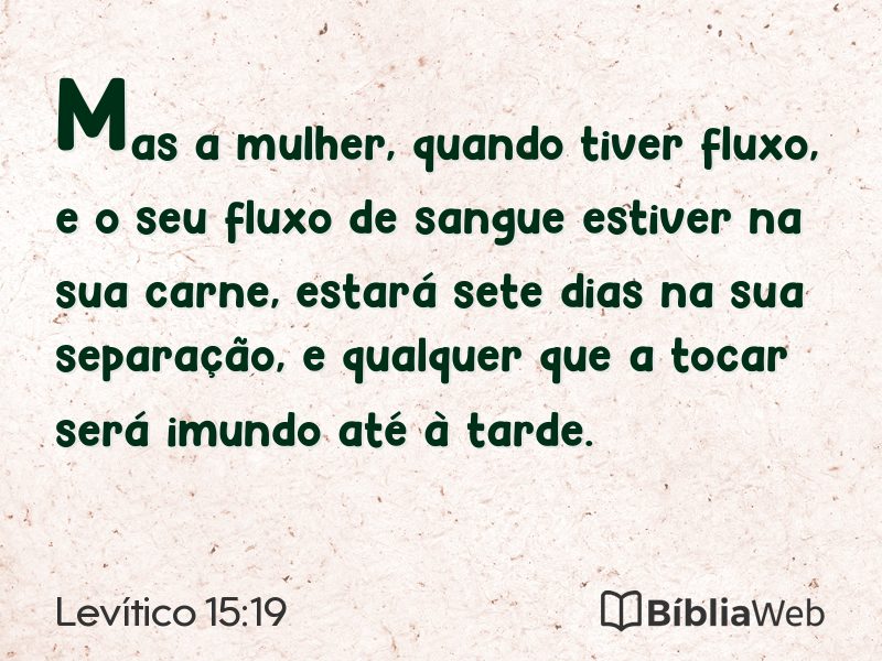 Levítico 15:19 em imagem para compartilhar