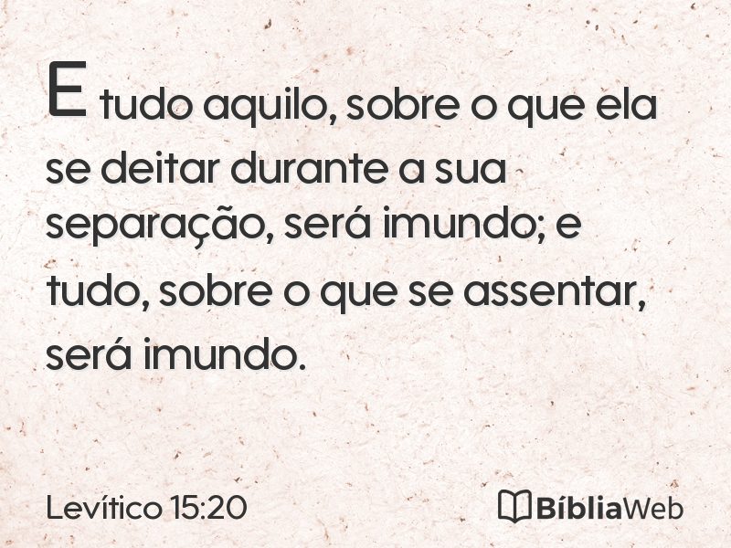 Levítico 15:20 em imagem para compartilhar