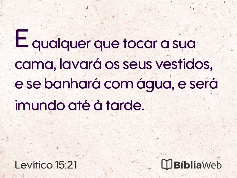 Levítico 15:21 em imagem para compartilhar