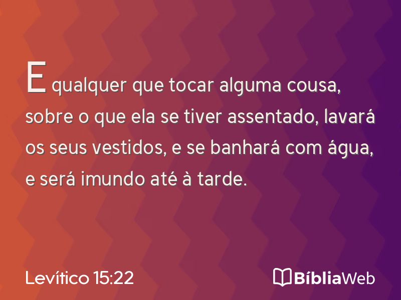 Levítico 15:22 em imagem para compartilhar