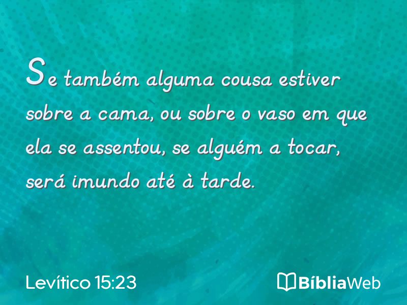 Levítico 15:23 em imagem para compartilhar