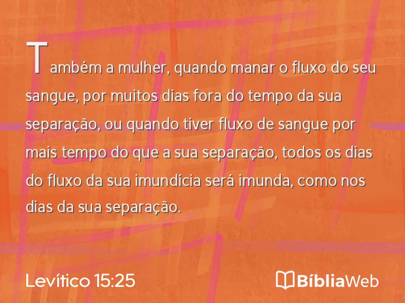 Levítico 15:25 em imagem para compartilhar