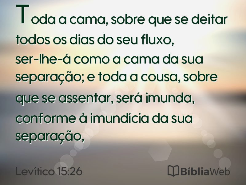Levítico 15:26 em imagem para compartilhar