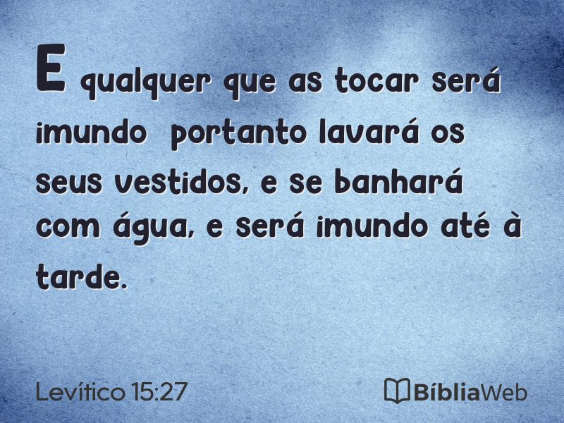 Levítico 15:27 em imagem para compartilhar