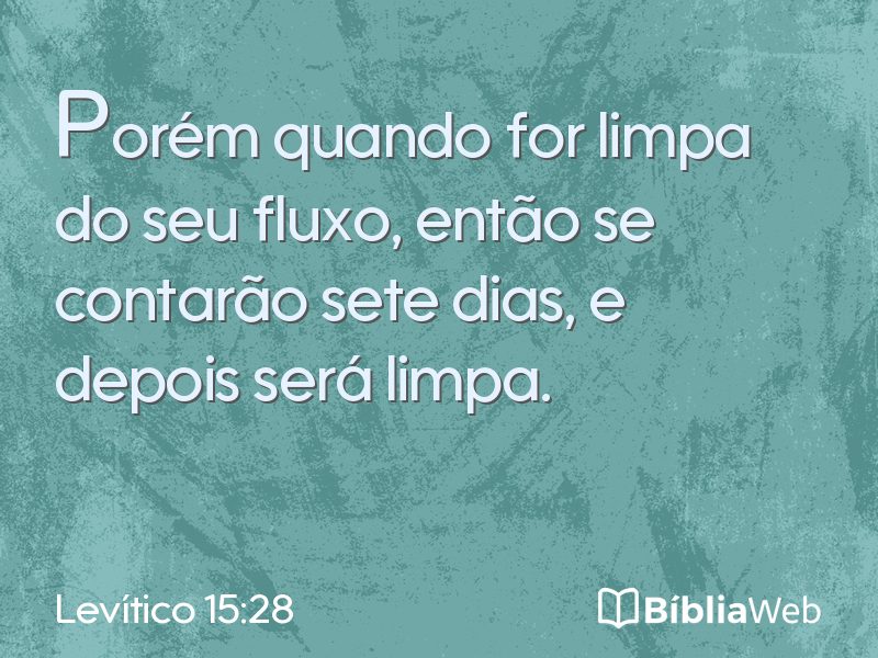Levítico 15:28 em imagem para compartilhar