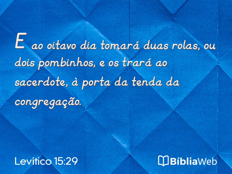 Levítico 15:29 em imagem para compartilhar