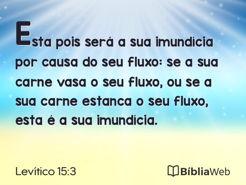 Levítico 15:3 em imagem para compartilhar