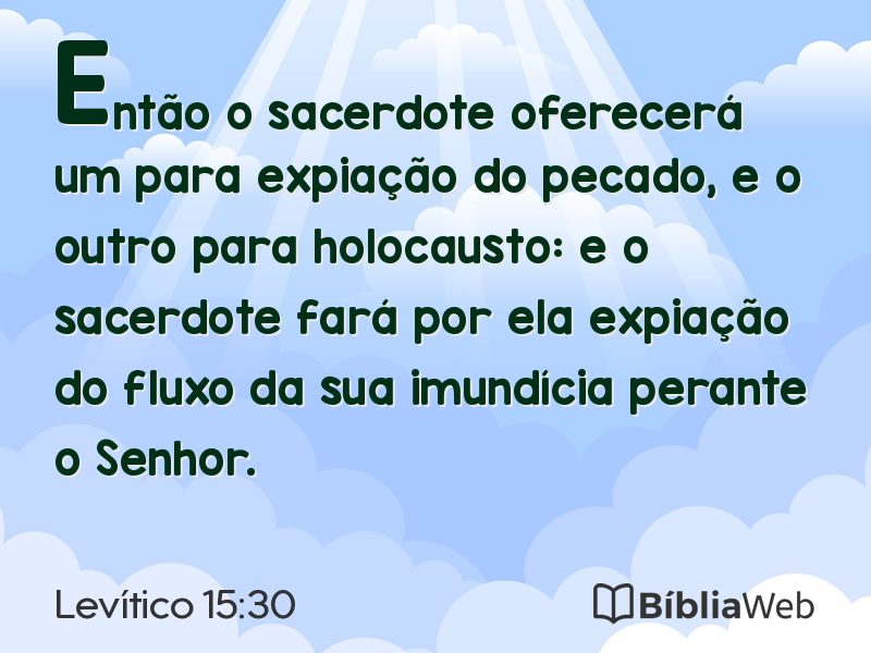 Levítico 15:30 em imagem para compartilhar
