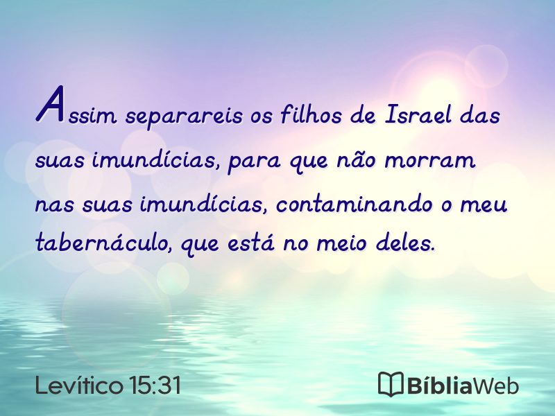Levítico 15:31 em imagem para compartilhar