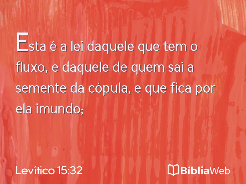 Levítico 15:32 em imagem para compartilhar