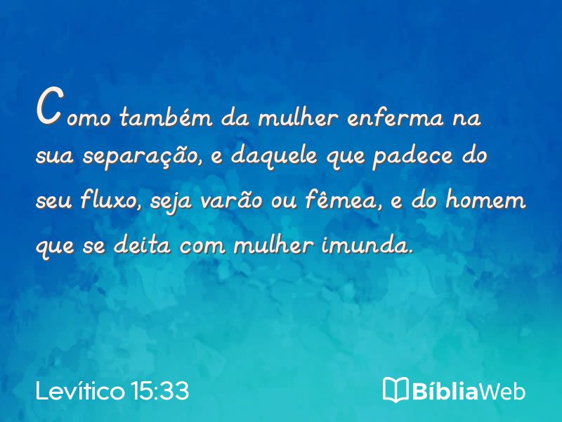 Levítico 15:33 em imagem para compartilhar