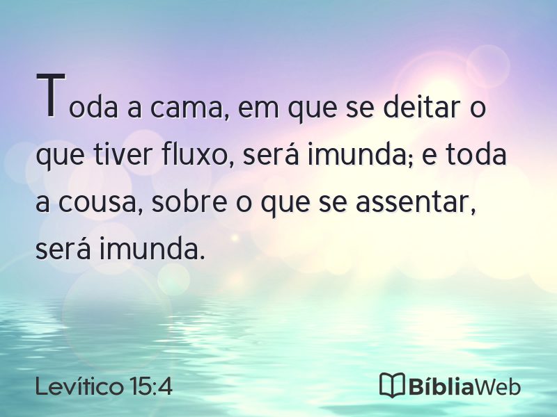 Levítico 15:4 em imagem para compartilhar
