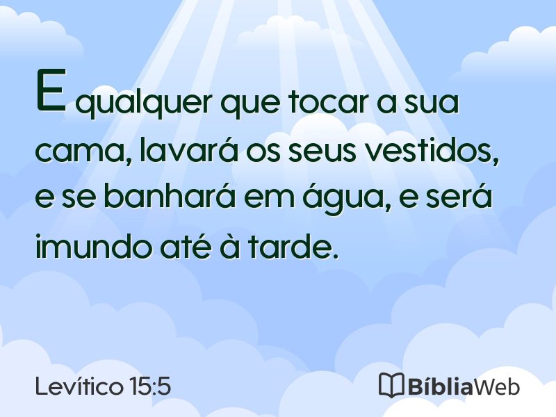 Levítico 15:5 em imagem para compartilhar