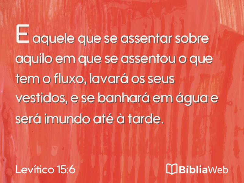 Levítico 15:6 em imagem para compartilhar