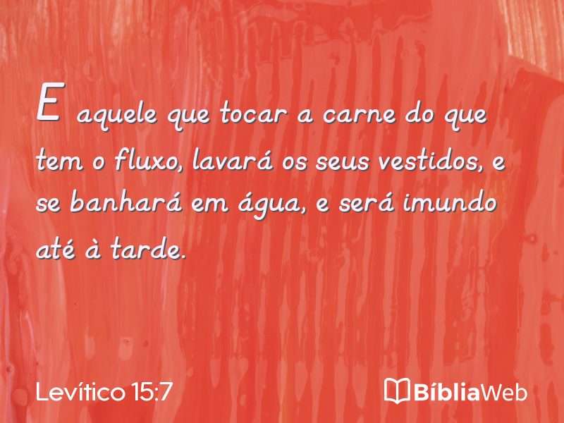 Levítico 15:7 em imagem para compartilhar