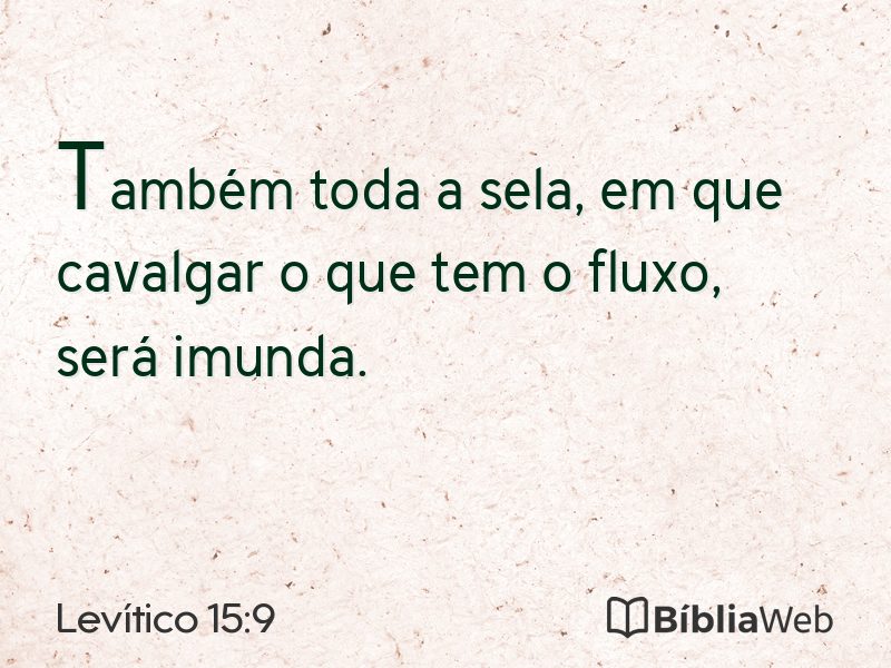Levítico 15:9 em imagem para compartilhar