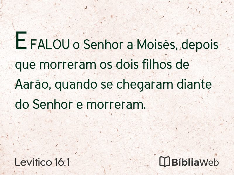 Levítico 16:1 em imagem para compartilhar