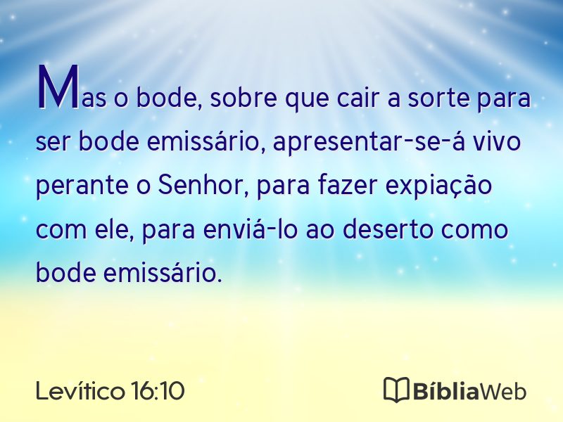 Levítico 16:10 em imagem para compartilhar