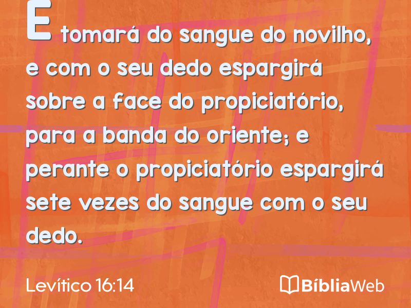 Levítico 16:14 em imagem para compartilhar