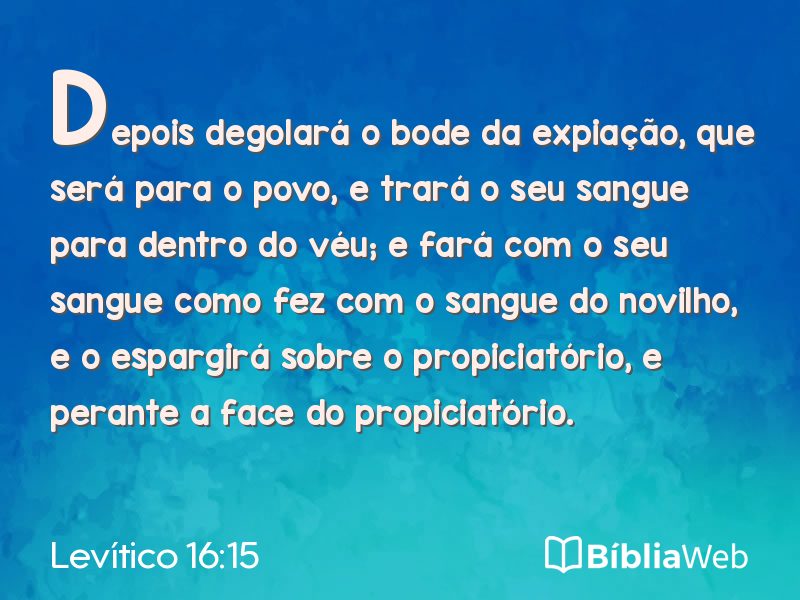 Levítico 16:15 em imagem para compartilhar