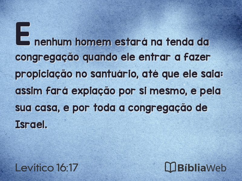Levítico 16:17 em imagem para compartilhar
