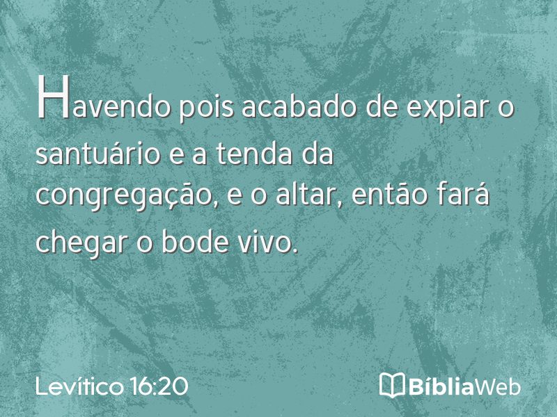 Levítico 16:20 em imagem para compartilhar