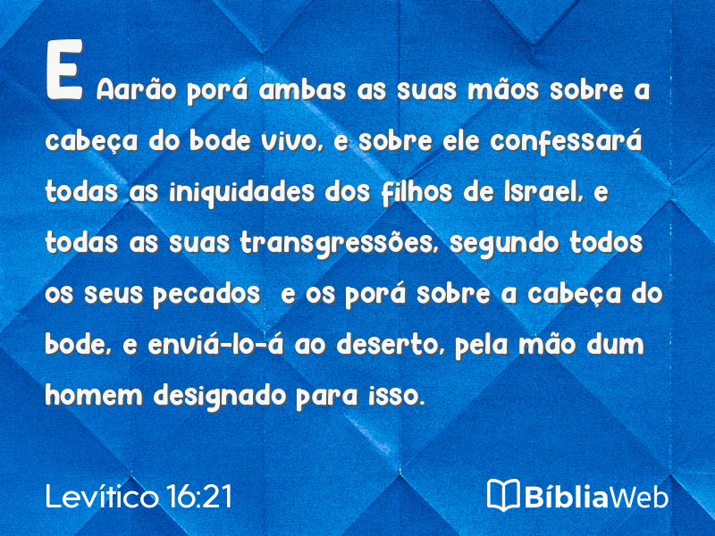 Levítico 16:21 em imagem para compartilhar