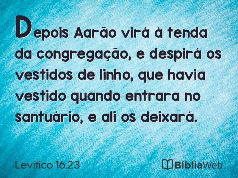 Levítico 16:23 em imagem para compartilhar