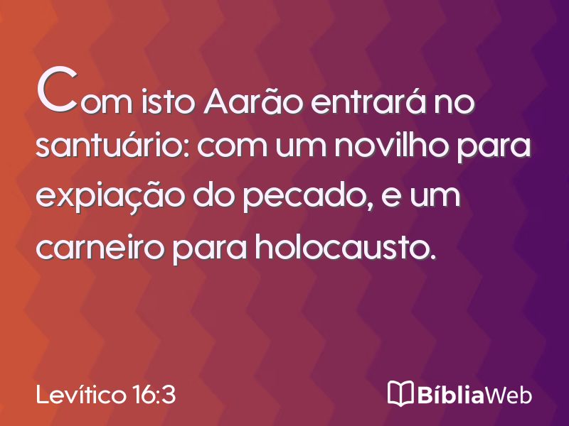Levítico 16:3 em imagem para compartilhar