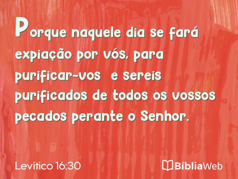 Levítico 16:30 em imagem para compartilhar