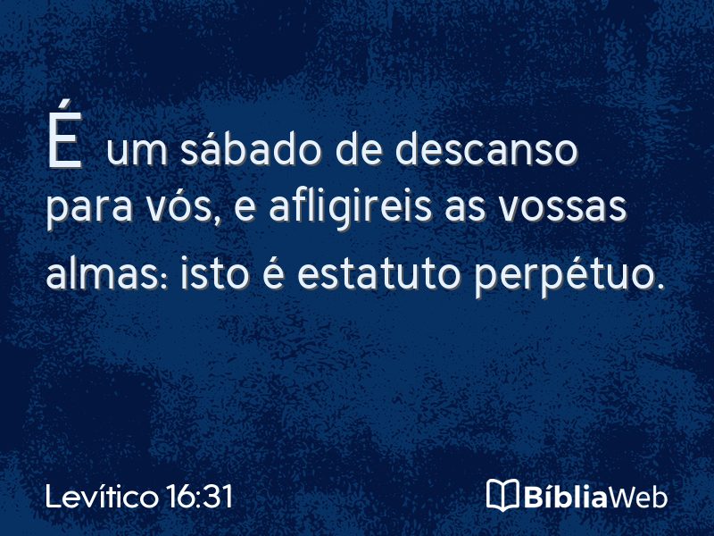 Levítico 16:31 em imagem para compartilhar