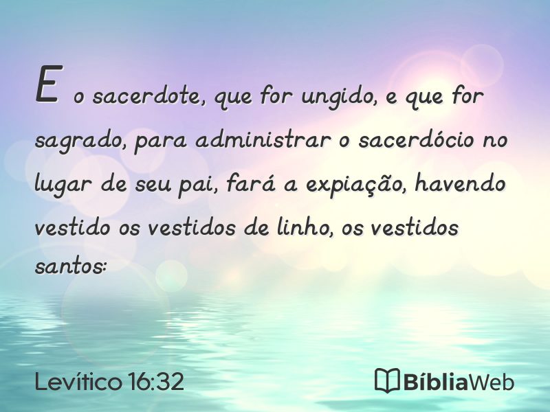 Levítico 16:32 em imagem para compartilhar