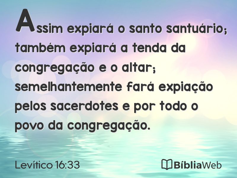 Levítico 16:33 em imagem para compartilhar