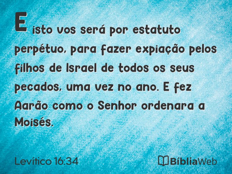 Levítico 16:34 em imagem para compartilhar