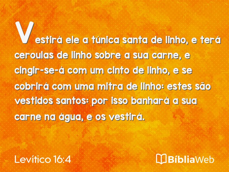 Levítico 16:4 em imagem para compartilhar
