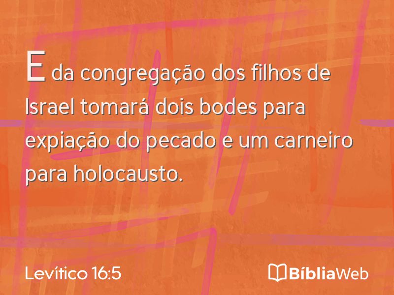 Levítico 16:5 em imagem para compartilhar