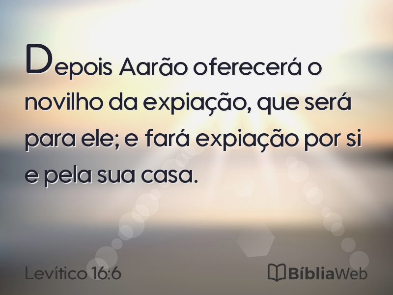 Levítico 16:6 em imagem para compartilhar