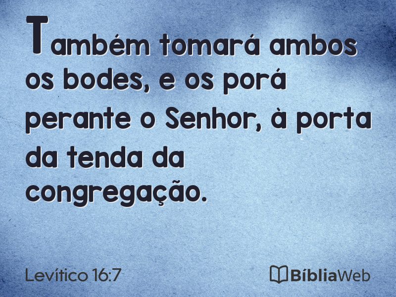 Levítico 16:7 em imagem para compartilhar