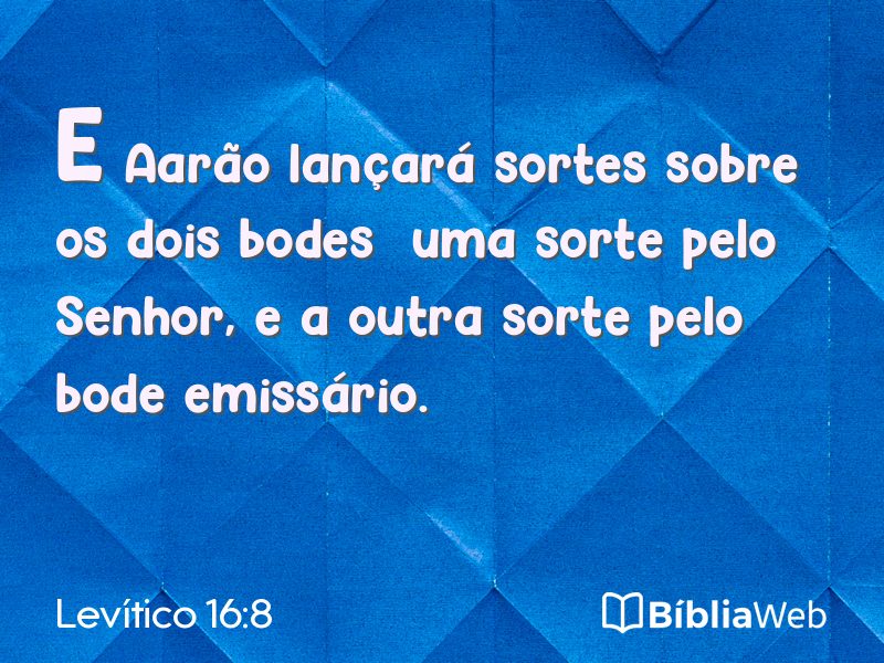 Levítico 16:8 em imagem para compartilhar