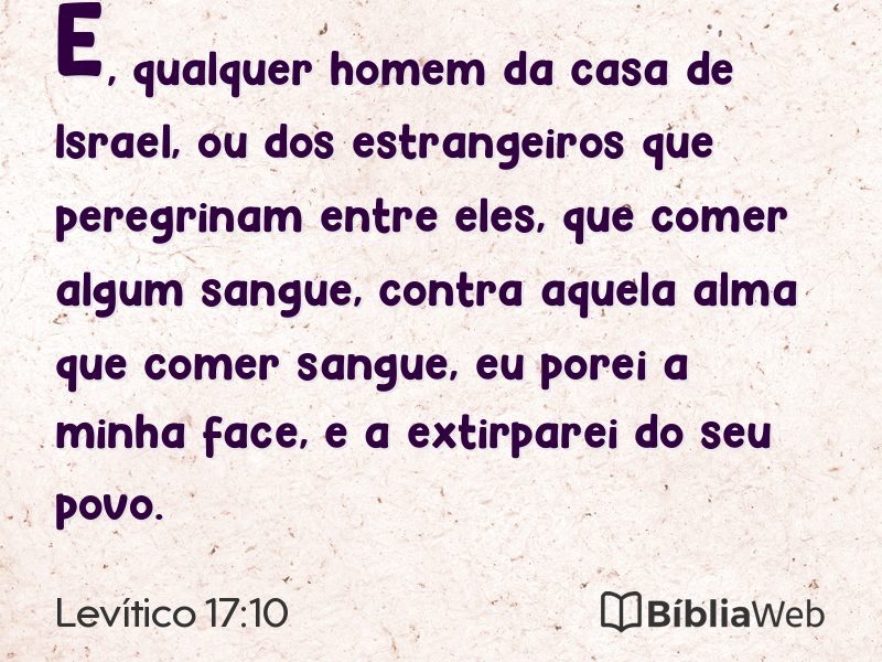 Levítico 17:10 em imagem para compartilhar