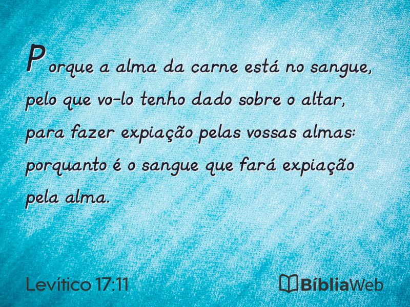 Levítico 17:11 em imagem para compartilhar
