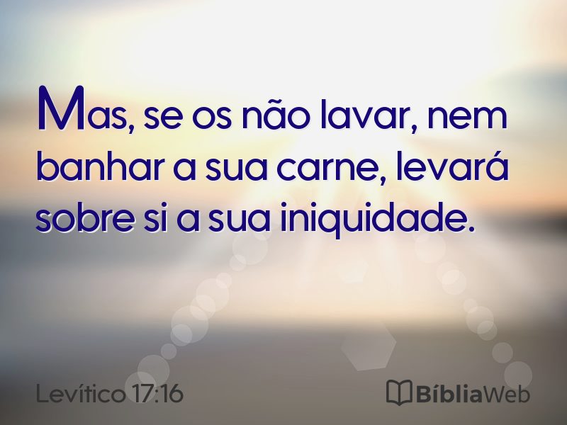 Levítico 17:16 em imagem para compartilhar