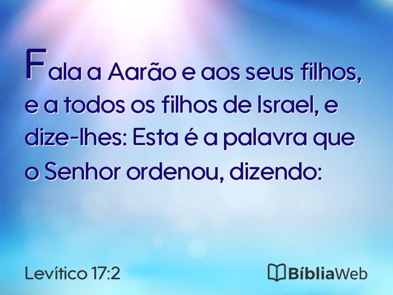 Levítico 17:2 em imagem para compartilhar