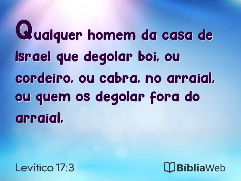 Levítico 17:3 em imagem para compartilhar