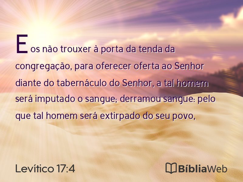Levítico 17:4 em imagem para compartilhar