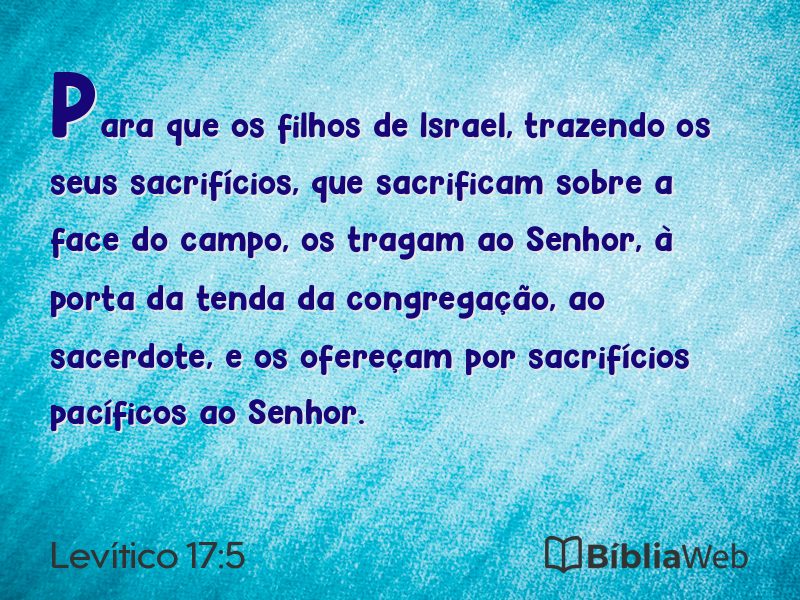 Levítico 17:5 em imagem para compartilhar