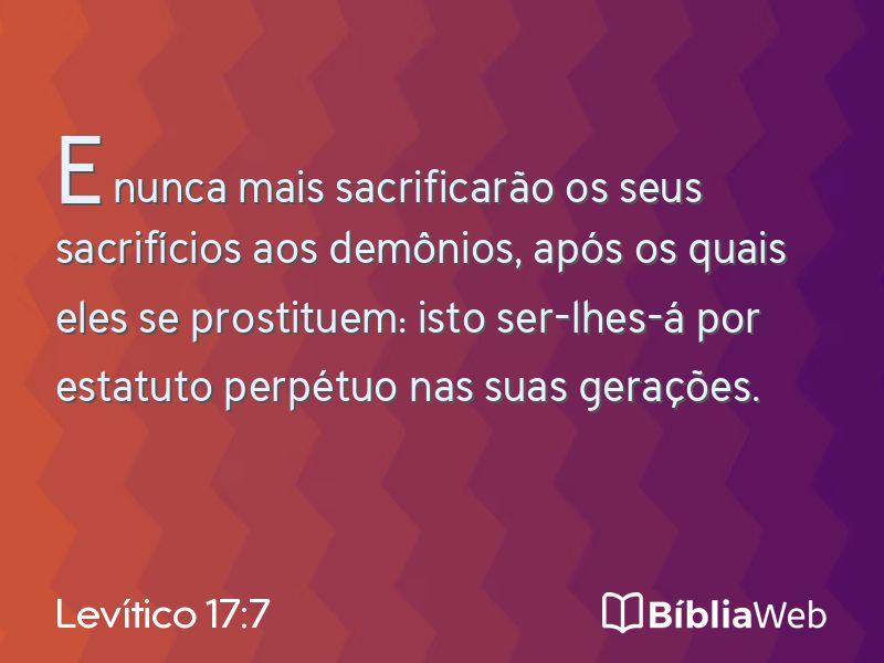 Levítico 17:7 em imagem para compartilhar