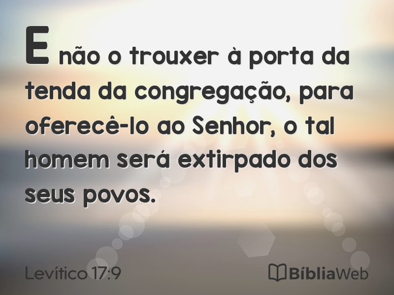 Levítico 17:9 em imagem para compartilhar